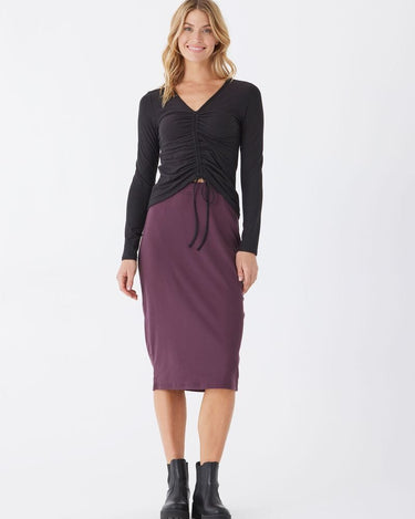 Marla Luxe Rib Midi Skirt Threads 4 Thought 