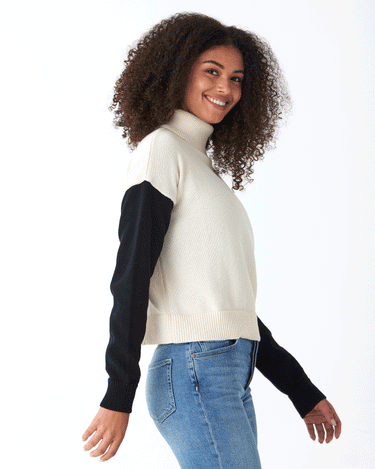 Avery Colorblock Turtleneck Sweater Threads 4 Thought 