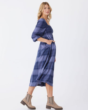 Faye Sierra Plaid Woven Midi Dress Threads 4 Thought 