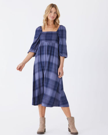 Faye Sierra Plaid Woven Midi Dress Threads 4 Thought 