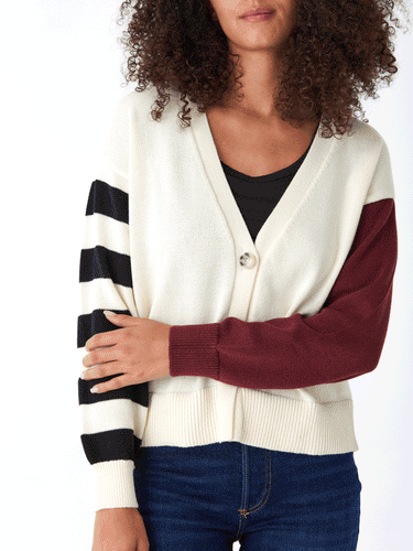 Cicely Colorblock Sweater Knit Cardigan Threads 4 Thought 