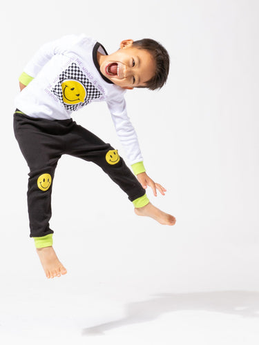 Theo + Leigh X Little Nomad Smiley Pajama Set Kids Pajamas Theo+Leigh 