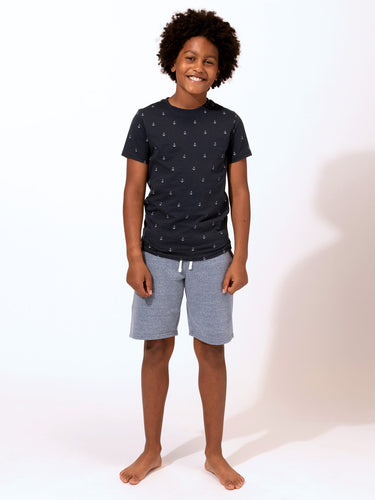 Boys Micro Anchor Print Tee Boys Tops Tshirt Threads 4 Thought 