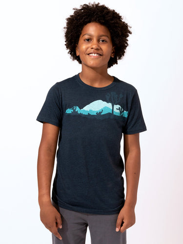 Boy's Mountain Silhouette Graphic Tee Boys Tops Tshirt Threads 4 Thought 