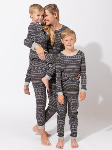 Women's Snowflake Fair Isle Pajama Set Family Jammies Theo+Leigh 