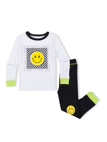 Theo + Leigh X Little Nomad Smiley Pajama Set Kids Pajamas Theo+Leigh 