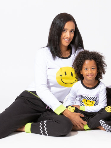 Theo + Leigh X Little Nomad Smiley Pajama Set Womens Pajamas Theo+Leigh 