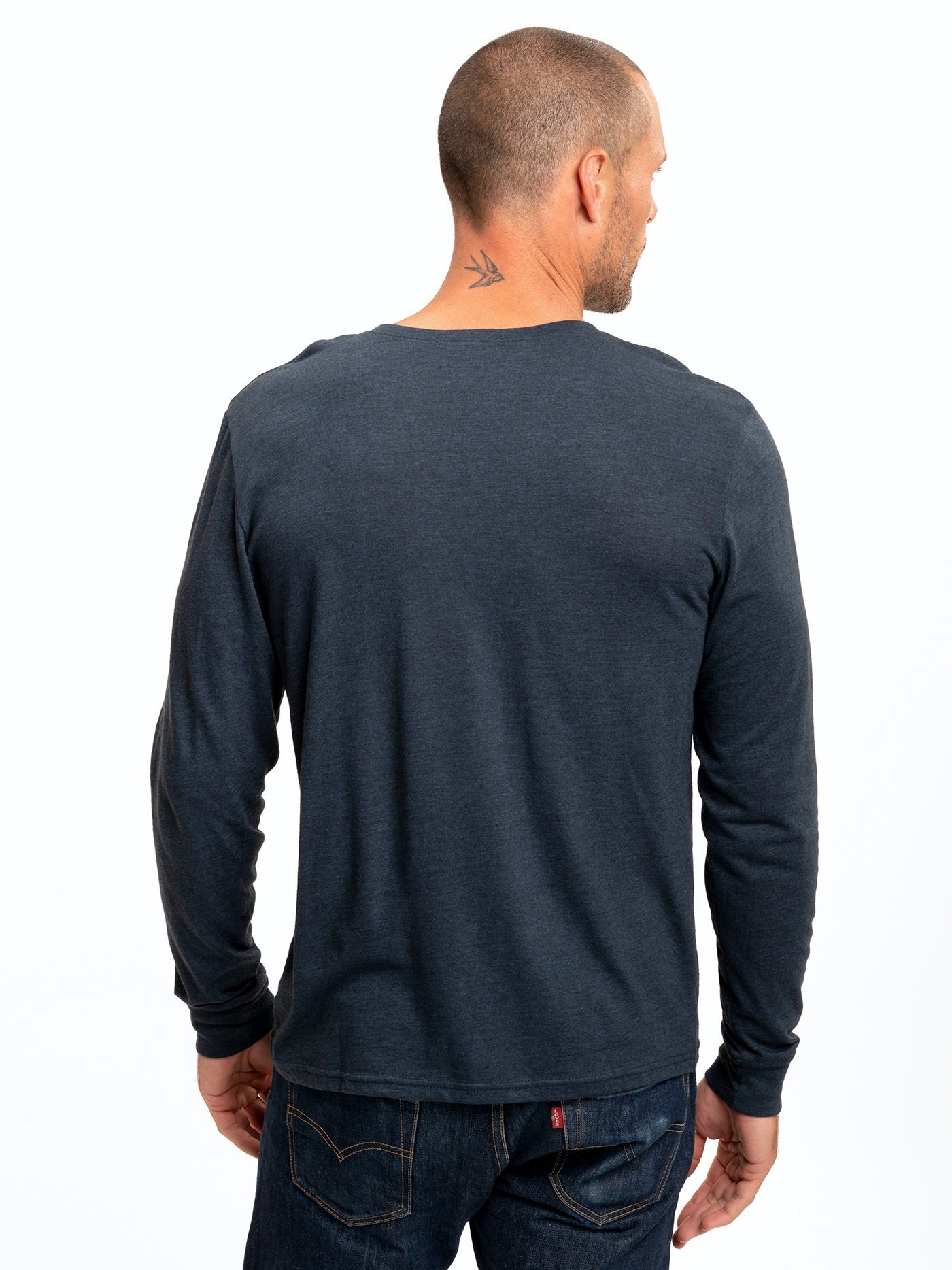 Threads 4 Thought Long Sleeve Henley Hoodie Midnight