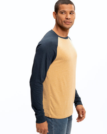 Triblend Long Sleeve Raglan Tee Mens Tops Tshirt Long Threads 4 Thought 