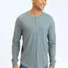 Leeroy Long Sleeve Slub Henley Mens Tops Tshirt Long Threads 4 Thought 