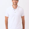 Grant Stripe Polo Mens Tops Tshirt Short Threads 4 Thought 