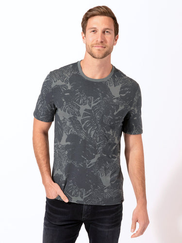 Skipper Monstera Crew Tee Mens Tops Tshirt Short Threads 4 Thought 