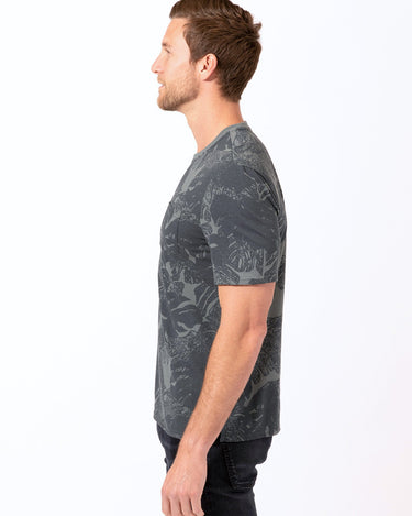 Skipper Monstera Crew Tee Mens Tops Tshirt Short Threads 4 Thought 