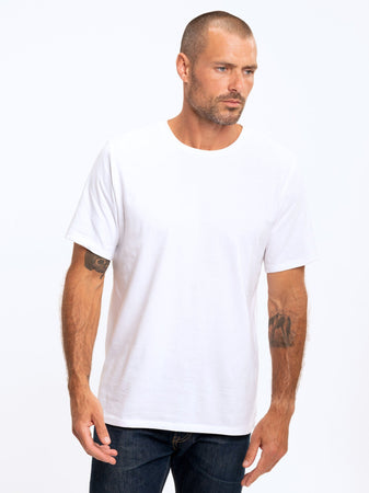 Men's Invincible Short Sleeve Crew in White – Threads 4 Thought