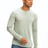 Long Sleeve Triblend 2-Button Henley Mens Tops Tshirt Long Threads 4 Thought 