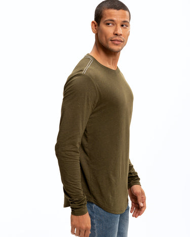 Kye Triblend Long Sleeve Crew Mens Tops Tshirt Long Threads 4 Thought 