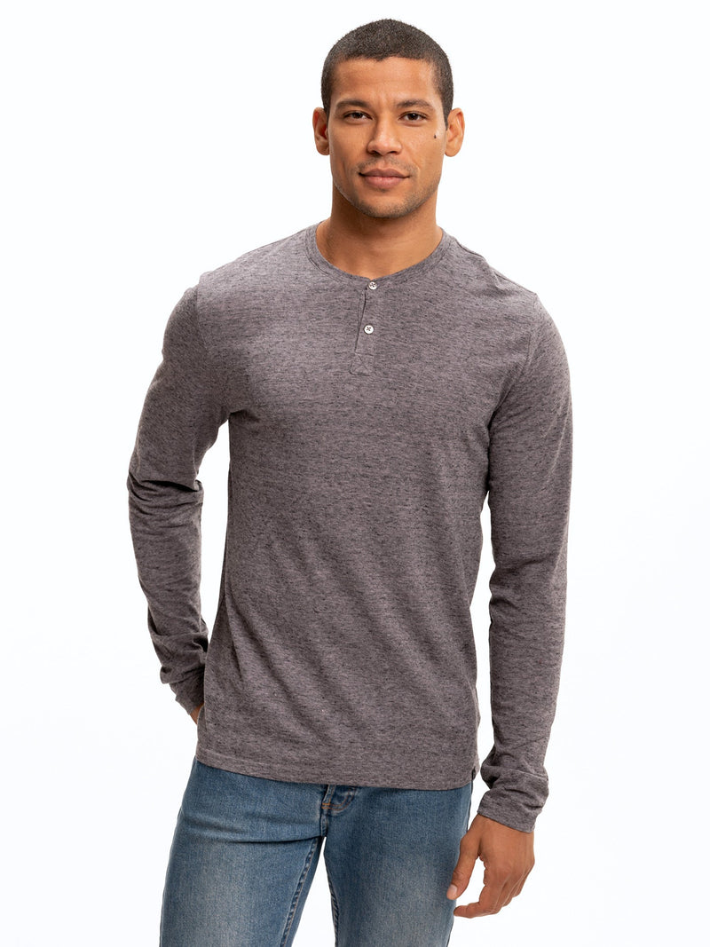 Unisex Triblend 3/4 Sleeve Henley