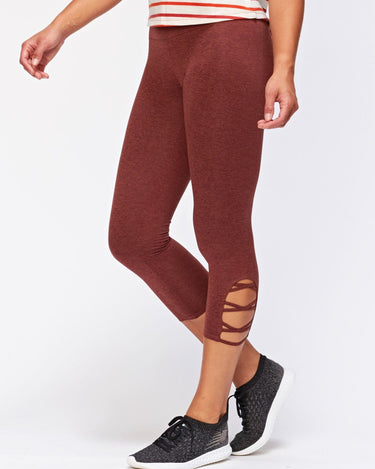 Monica Crop Criss Cross Legging Womens Bottoms Leggings Threads 4 Thought 