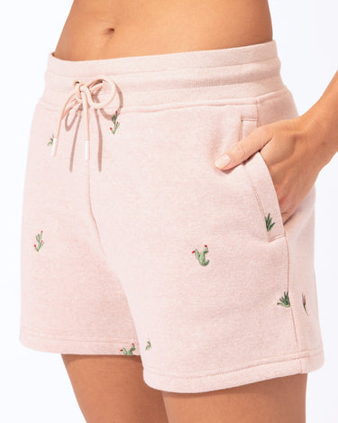 Cacti Embroidery Fleece Short Womens Bottoms Shorts Threads 4 Thought 