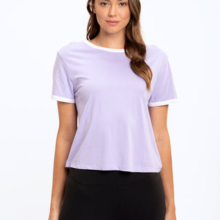 Clea Crop Ringer Tee Womens Tops Short Threads 4 Thought 