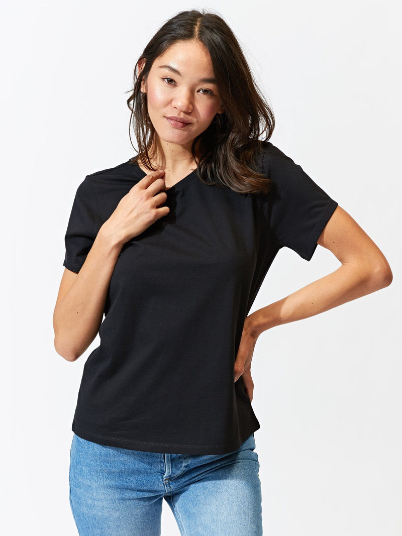 Women’S Invincible Crew Neck Tee in Black – Threads 4 Thought