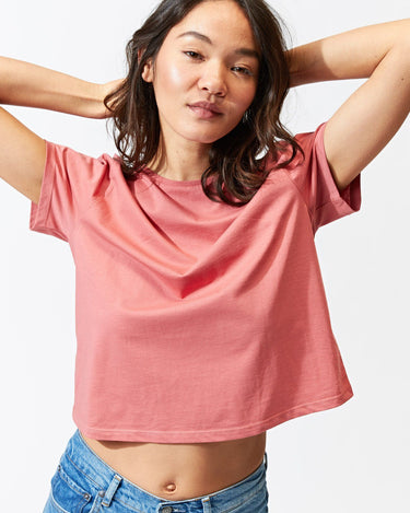 Invincible Cropped Crew Tee Womens Tops Tee Threads 4 Thought