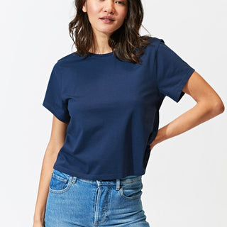 Invincible Cropped Crew Tee Womens Tops Tee Threads 4 Thought