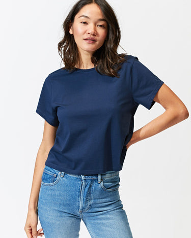 Invincible Cropped Crew Tee Womens Tops Tee Threads 4 Thought