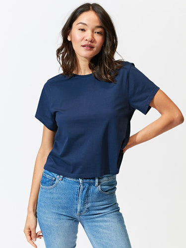 Invincible Cropped Crew Tee Womens Tops Tee Threads 4 Thought