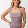 Roxanna Square Neck Rib Tank Womens Tops Tanks Threads 4 Thought 