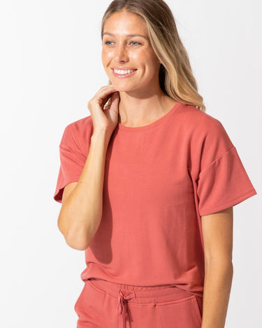 Drop Shoulder Tee Womens Tops Tee Threads 4 Thought 