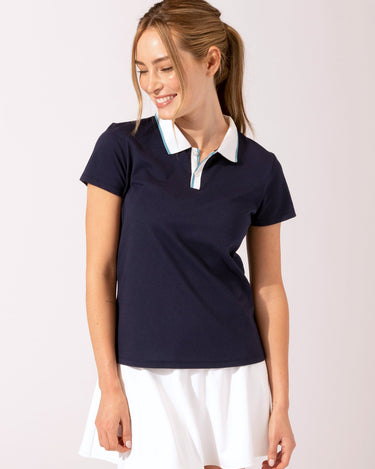 Paulette Short Sleeve Polo Womens Tops Short Threads 4 Thought 