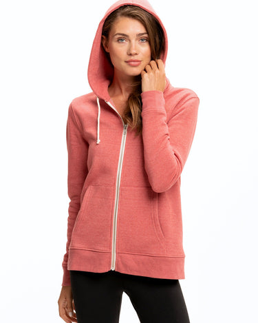 Triblend Zip Hoodie Womens Outerwear Sweatshirt Threads 4 Thought 