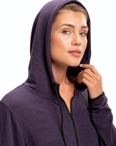 Feather Fleece Half Zip Hoodie Womens Outerwear Sweatshirt Threads 4 Thought 