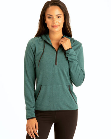 Kyanna FeatherLoop Half Zip Hoodie Womens Outerwear Sweatshirt Threads 4 Thought 