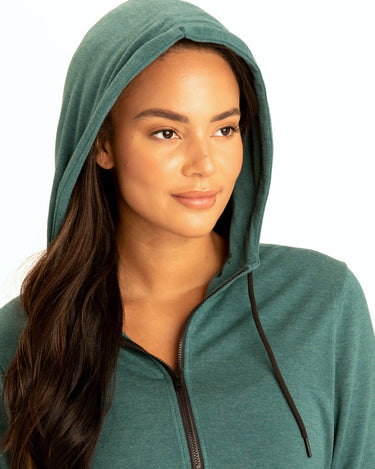 Kyanna FeatherLoop Half Zip Hoodie Womens Outerwear Sweatshirt Threads 4 Thought 