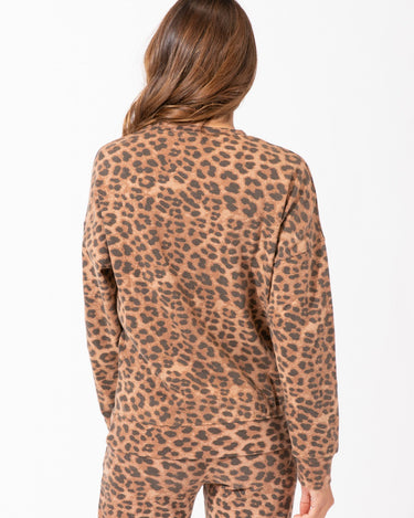 Cathy Leopard Print Oversized Crew Womens Tops Top Threads 4 Thought 