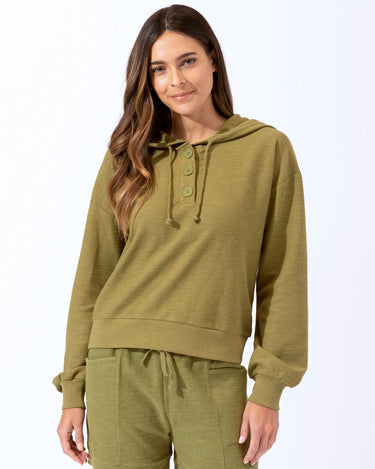 Tanisha Henley Hoodie Womens Outerwear Sweatshirt Threads 4 Thought 