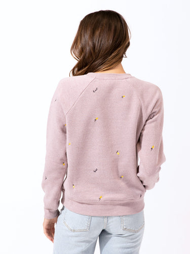 Lemon Embroidery Raglan Pullover Womens Outerwear Sweatshirt Threads 4 Thought 