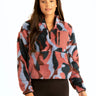 Katya Abstract Camo Print 1/2 Zip Pullover Womens Outerwear Sweatshirt Threads 4 Thought 