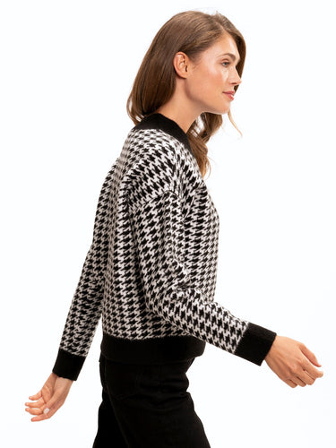 Elexia Houndstooth Sweater Womens Outerwear Sweater Threads 4 Thought 