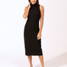 Donika Mock Neck Rib Midi Dress Womens Dresses Threads 4 Thought 