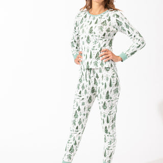 Women's Pine Forest Pajama Set Womens Pajamas Threads 4 Thought 