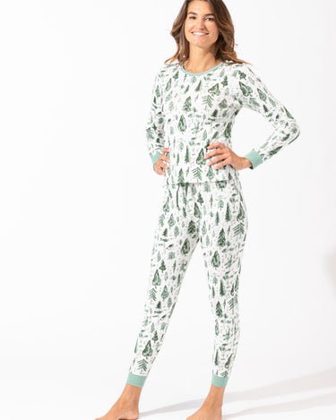 Women's Pine Forest Pajama Set Womens Pajamas Threads 4 Thought 