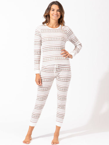 Women's Winter Fair Isle Pajama Set Womens Pajamas Threads 4 Thought 