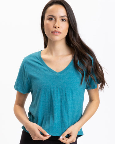 Ada Triblend V-Neck Tee Womens Tops Short Threads 4 Thought 