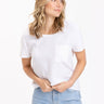 Avelina Gauze Mix Pocket Tee Womens Tops Short Threads 4 Thought 